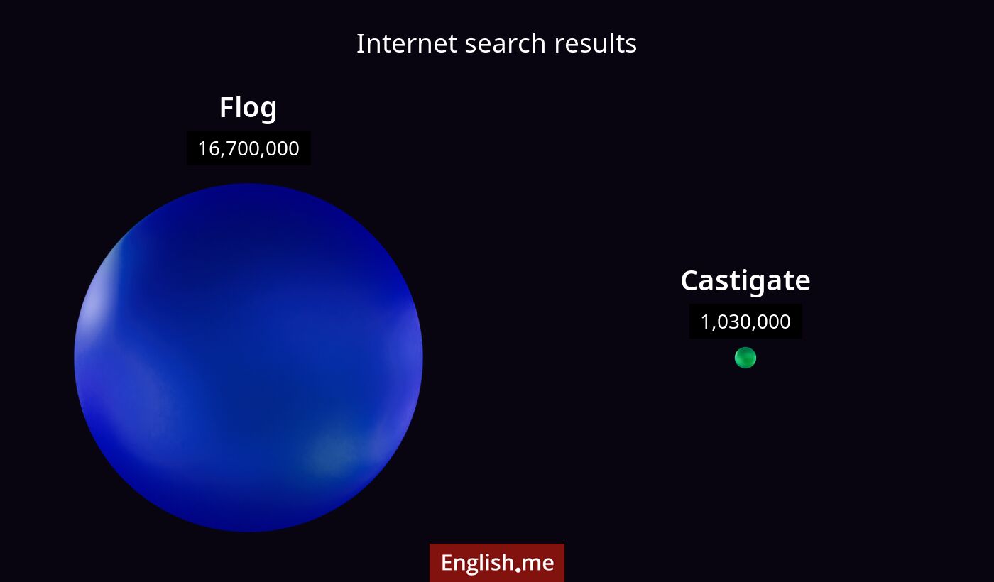Internet search results for flog) and castigate